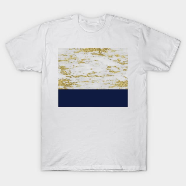 Faraldi gold marble and French navy T-Shirt by marbleco